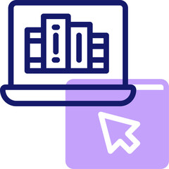 online library illustration on a white background     