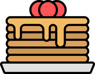 pancake illustration on a white background     