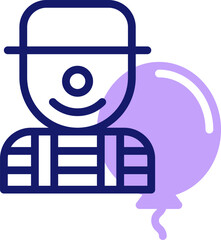 pantomime illustration on a white background     