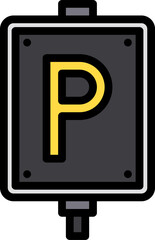 parking illustration on a white background     