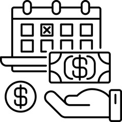 payment day illustration on a white background    