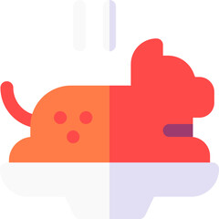 pork illustration on a white background    