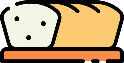 potato bread illustration on a white background     