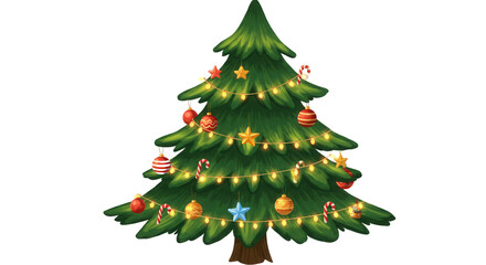 Fototapeta premium christmas tree tree with ornaments ready christmas tree