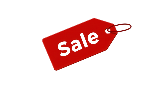 Sale Tag on transparent background