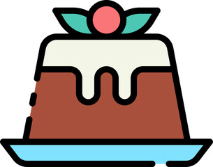 pudding illustration on a white background     