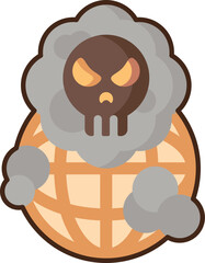 air pollution illustration on a white background    