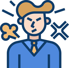 angry illustration on a white background     