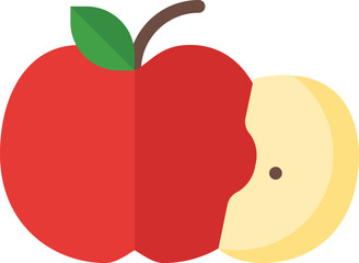 apple illustration on a white background   