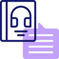 audiobook illustration on a white background   