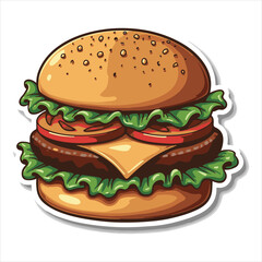 A Collection of Vectorized Burger Clipart and Graphic Illustrations
