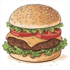 Creative Aspects of Geometric Burgers  Burger  Inspirational Graphic Designs