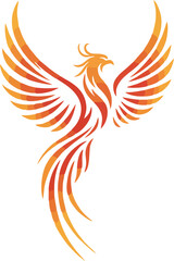 Circular Phoenix Tattoo Forming Eternal Cycle in Minimal Style