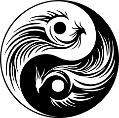 Angular Phoenix Tattoo with Modern Triangular Line Construction