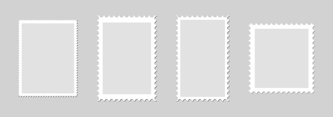 Vintage-style postage stamp vector with perforated edges and centered design. Ideal for mail, travel themes, retro designs, and graphic projects. Transparent background.