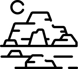 cave illustration on a white background     