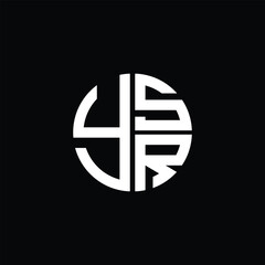 YSR logo YSR icon YSR vector YSR monogram YSR letter YSR minimalist YSR Circle YSR flat Unique modern flat abstract logo design.