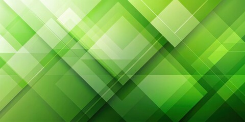 Obraz premium Abstract Geometric Green Background With Overlapping Shapes And Gradient Effects