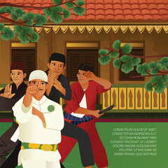 Silat Martial Arts design layout idea for tourism event Indonesian culture