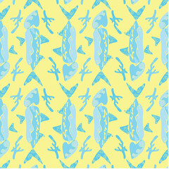 Colorful Decorative Fish Seamless Pattern