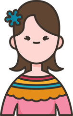 colombian illustration on a white background     