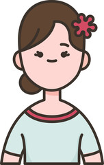 costa rica illustration on a white background     