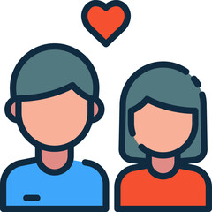 couple illustration on a white background     