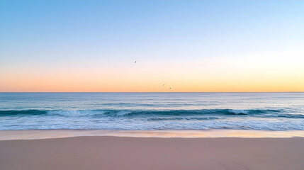 Obraz premium Peaceful Sunset Beach Scene