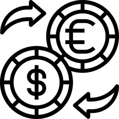 currency exchange illustration on a white background     