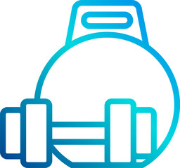 dumbbell illustration on a white background     