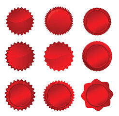 set of red seals