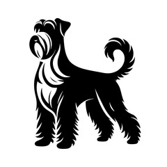 Stylized Black & White Schnauzer Vector Illustration