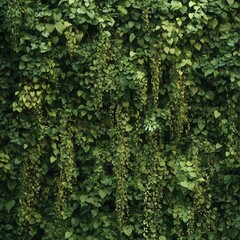 Lush green foliage wall