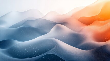 Obraz premium Abstract digital landscape of swirling shapes and colors.