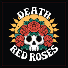 Printable skull t shirt design vector