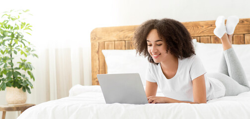 Online work, study, courses, webinar, chat, new normal and be safe during COVID-19. Smiling...