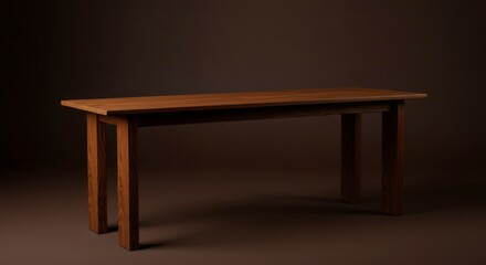 Simple, modern wooden table