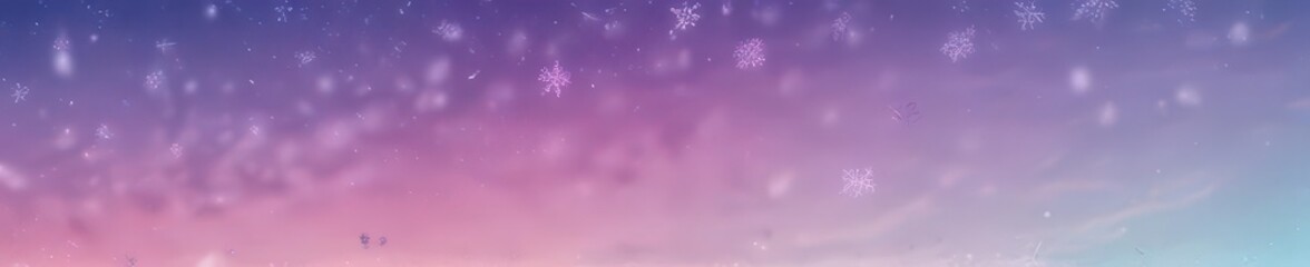 Abstract winter sky, soft gradient, falling snowflakes , winter, nature