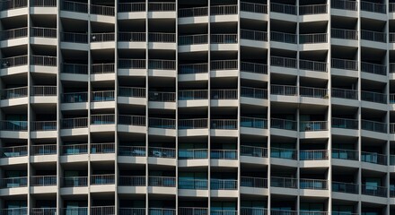 Fototapeta premium Detail shot of a spiral staircase or repeating balcony patterns