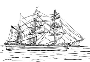 Victorian Ship Sketch