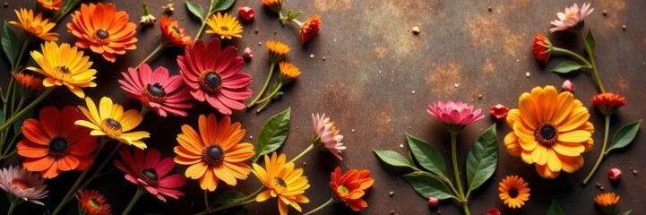 Dried flowers, warm brown backdrop, rustic aesthetic, rustic, event