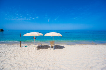 Spiaggia di Riaci - paradise beach and coast scenery at Santa Domenica,  travel destination in Italy