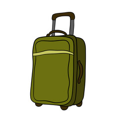 Luggage travel. Carry-on travel bag, wheeled suitcase, and packing baggage for tourism, trolley bag for travel essentials