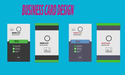 BUSINESS CARD DESIGN 100% EDITABLE VECTOR SHAPES TEMPLATE FOR COMMERCIAL BUSINESS.