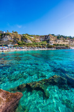 Spiaggia di Riaci - paradise beach and coast scenery at Santa Domenica,  travel destination in Italy