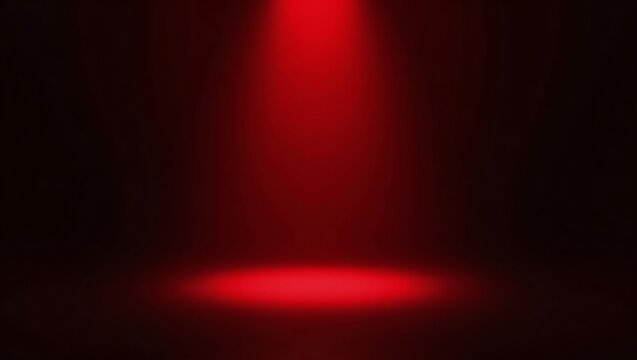 Striking spotlight effect with a deep crimson hue illuminating a dark space