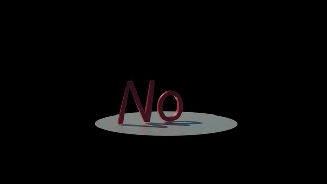 No to Yes Response 3D Animation