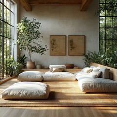 Serene Modern Living Room Design.