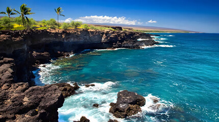 A Dramatic Cliffside View Overlooking A Turquoise Ocea F0e30f3d 21c7 422f 9692 824e97e5c3bf 1