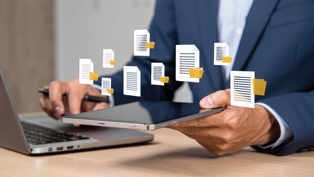 Document management system (DMS) for business, Secure online folder and file sharing with virtual cloud access, Efficient team communication, and Data security, Online database ,Cloud storage - Powered by Adobe